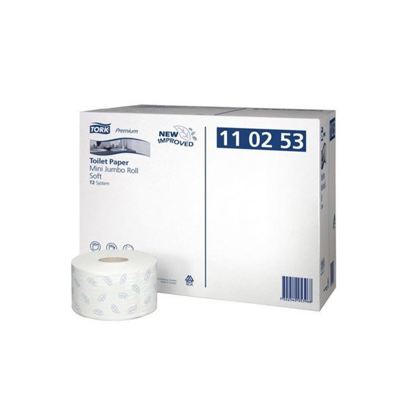 Hartie igienica Tork Soft Mini Jumbo, gama Premium, 2 straturi