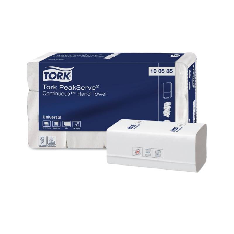 Prosoape hartie Tork PeakServe Continuous, H5, 1 strat, culoare alb