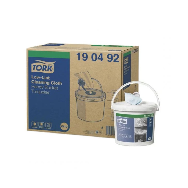 Pachet Lavete Tork Low-Lint W10, 1 strat, culoarea turcoaz
