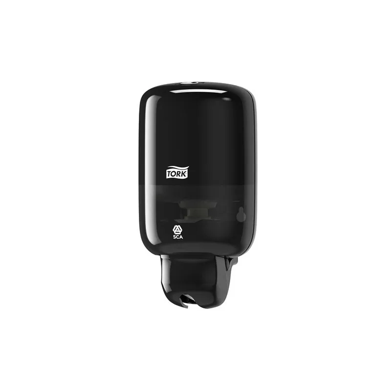 Dispenser mini sapun lichid Tork, negru, actionare manuala, gama Elevation