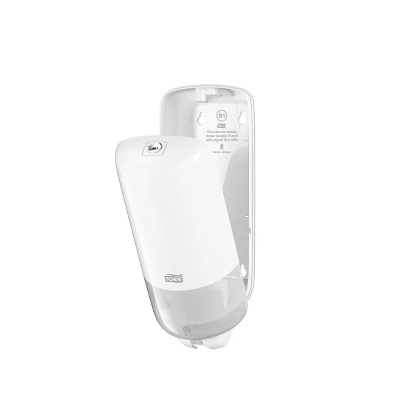 Dispenser sapun lichid si spray Tork, alb, actionare manuala, gama Elevation - TotalClean.ro Dispenser sapun lichid si spray Tork, alb, actionare manuala, gama Elevation