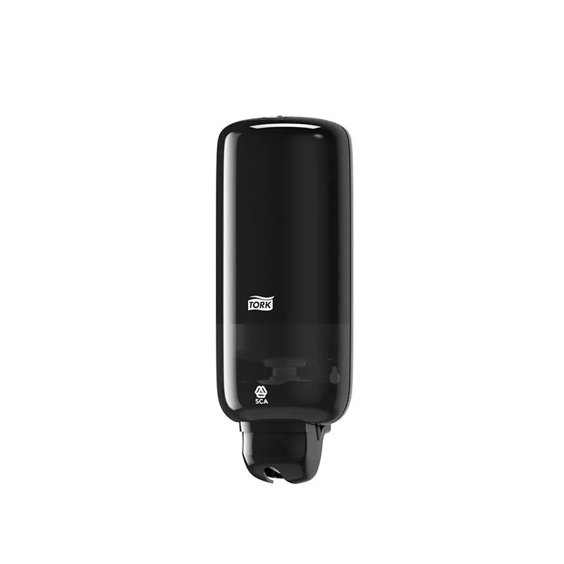 Dispenser sapun lichid si spray Tork, negru, actionare manuala, gama Elevation