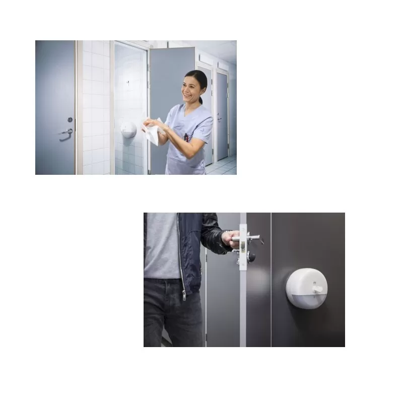 Dispenser hartie igienica Tork SmartOne Mini, alb, gama Elevation - TotalClean.ro Dispenser hartie igienica Tork SmartOne Mini, alb, gama Elevation