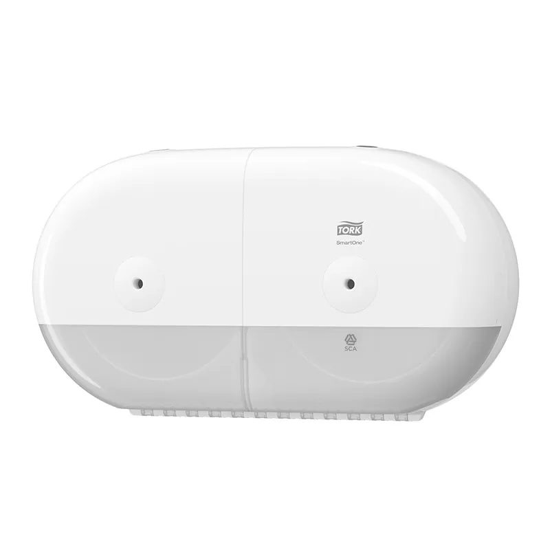 Dispenser hartie igienica Tork SmartOne Twin Mini, alb, gama Elevation - TotalClean.ro Dispenser hartie igienica Tork SmartOne Twin Mini, alb, gama Elevation