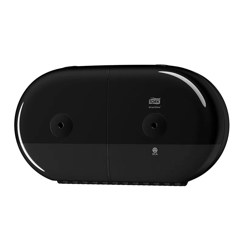 Dispenser hartie igienica Tork SmartOne Twin Mini, negru, gama Elevation - TotalClean.ro Dispenser hartie igienica Tork SmartOne Twin Mini, negru, gama Elevation