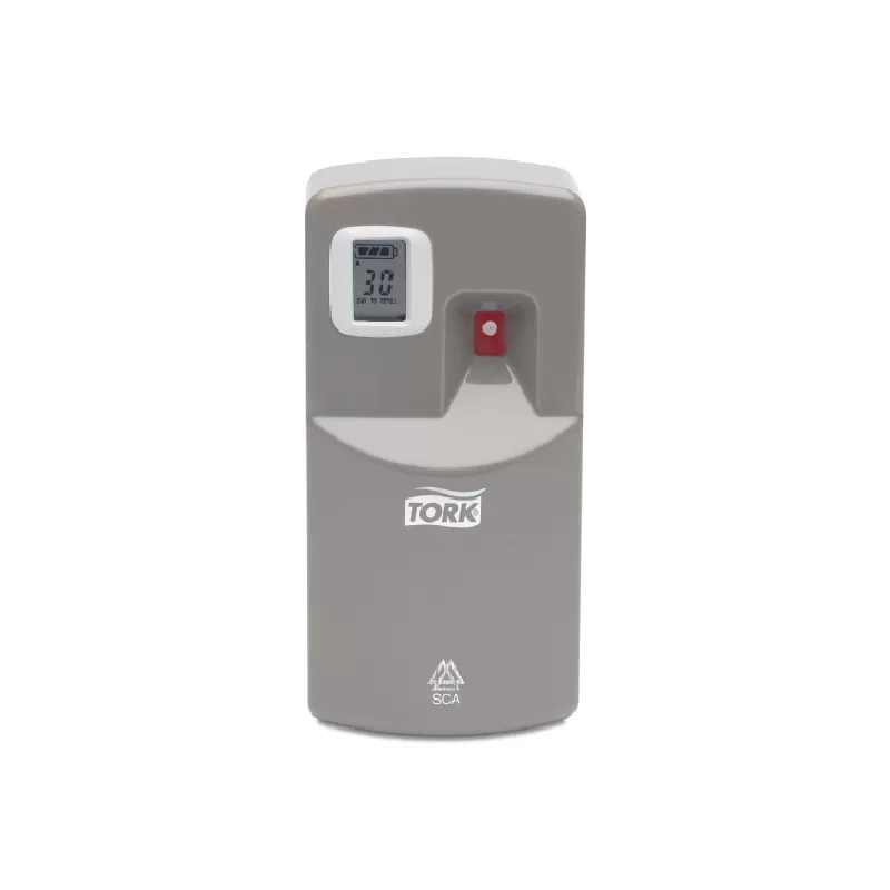 Dispenser Spray Odorizant Tork A1, culoarea gri - TotalClean.ro Dispenser Spray Odorizant Tork A1, culoarea gri
