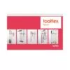 Set 2x Suport flexibil, Toolflex Home H-01, pentru maner cu Ø30-40mm, culoare negru/pini negru - TotalClean.ro Set 2x Suport flexibil, Toolflex Home H-01, pentru maner cu Ø30-40mm, culoare negru/pini negru