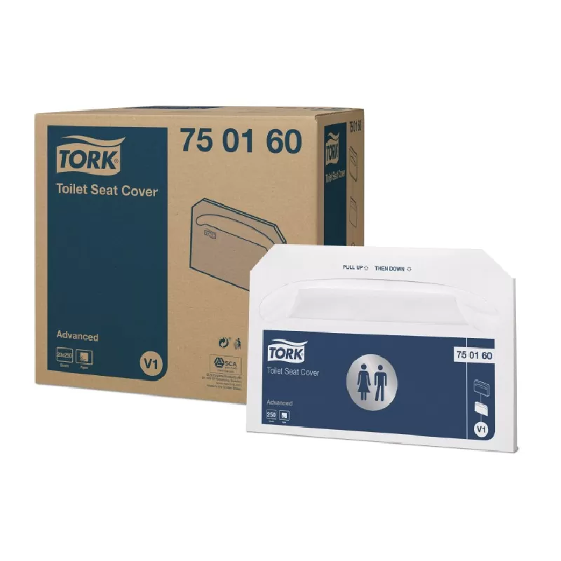 Hartie Tork acoperitoare de colac WC, V1, culoare alb