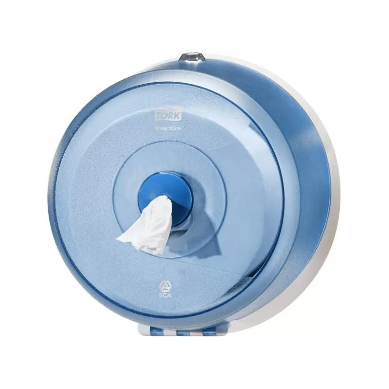 Dispenser Tork pentru hartie igienica mini SmartOne, T9, albastru - TotalClean.ro Dispenser Tork pentru hartie igienica mini SmartOne, T9, albastru