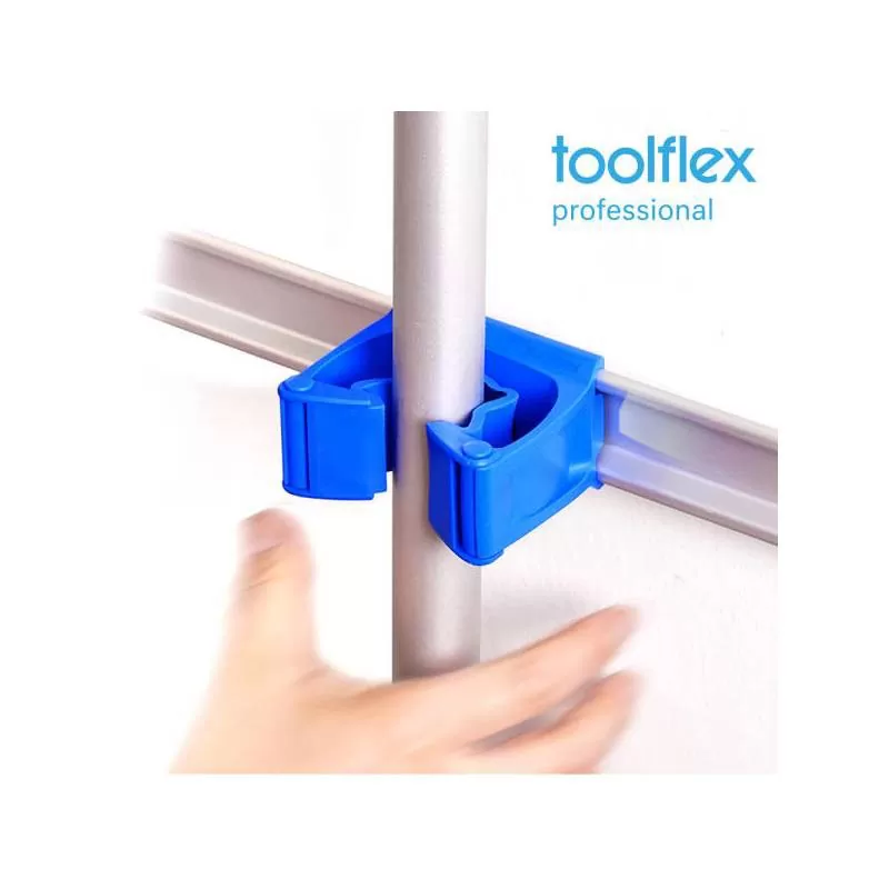 Set 2x Suport flexibil Toolflex Professional One P-01, pentru maner Ø15-35mm, culoare alb - TotalClean.ro Set 2x Suport flexibil Toolflex Professional One P-01, pentru maner Ø15-35mm, culoare alb