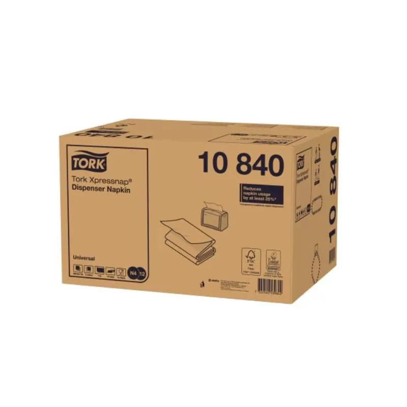 Servetele de masa Tork N4 10840, 1125 foi/pachet, 8 pachete/bax, 1 strat, culoare alb - TotalClean.ro Servetele de masa Tork N4 10840, 1125 foi/pachet, 8 pachete/bax, 1 strat, culoare alb