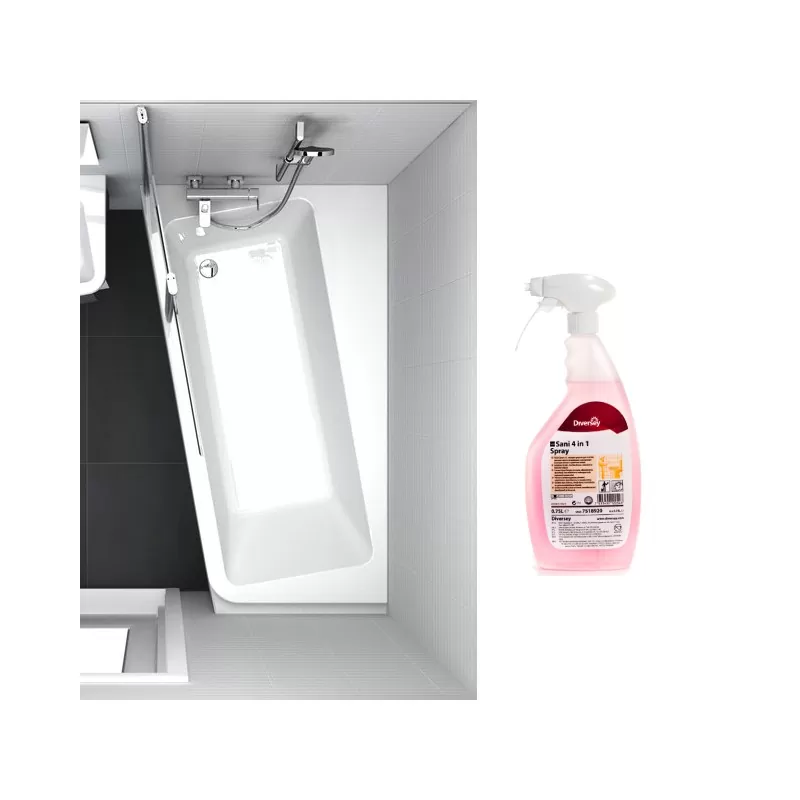 Detergent, detartrant, dezodorizant, pentru obiecte sanitare, Taski Sani 4in1 Spray, Diversey, 0.75L - TotalClean.ro Detergent, detartrant, dezodorizant, pentru obiecte sanitare, Taski Sani 4in1 Spray, Diversey, 0.75L