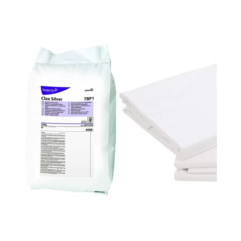 Apret natural sub forma de pudra, Clax Silver 7BP1, Diversey, 25 kg - TotalClean.ro Apret natural sub forma de pudra, Clax Silver 7BP1, Diversey, 25 kg