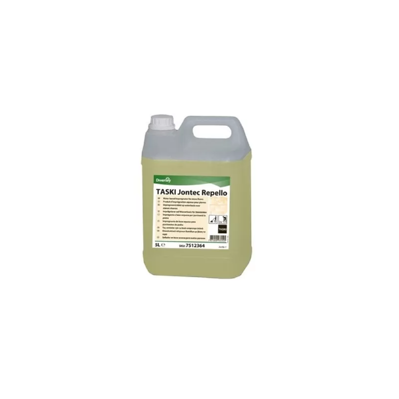 Agent de impregnare pe baza de apa pentru suprafete de piatra, Taski Jontec Repello, Diversey, 5L - TotalClean.ro Agent de impregnare pe baza de apa pentru suprafete de piatra, Taski Jontec Repello, Diversey, 5L