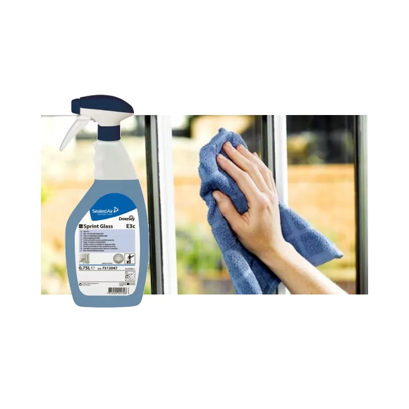 Detergent profesional pentru geam si suprafete multiple, Taski Sprint Glass, Diversey, 0.75L - TotalClean.ro Detergent profesional pentru geam si suprafete multiple, Taski Sprint Glass, Diversey, 0.75L