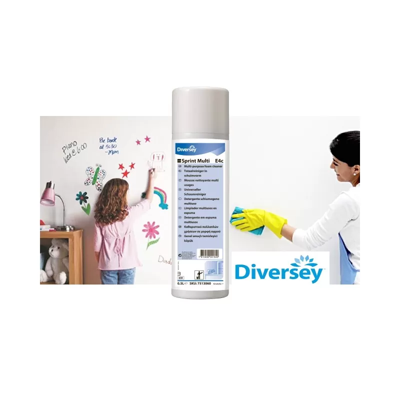 Spray spuma activa pentru suprafete lavabile, Taski Sprint Multi, Diversey, 0.5L - TotalClean.ro Spray spuma activa pentru suprafete lavabile, Taski Sprint Multi, Diversey, 0.5L