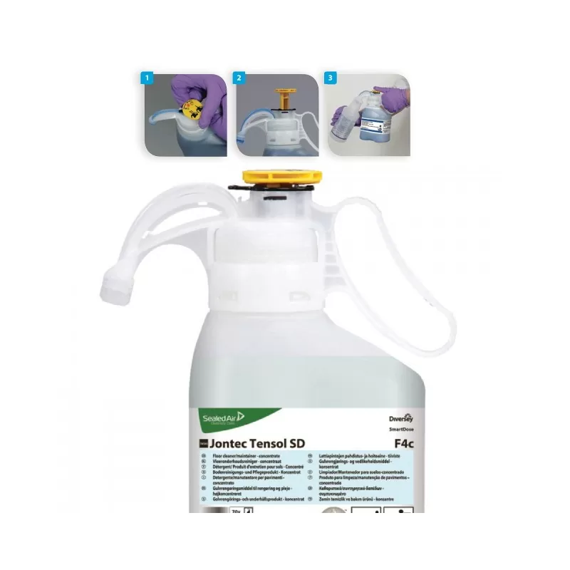 Detergent concentrat pentru pardosea, Taski Jontec Tensol SmartDose, Diversey, 1.4L