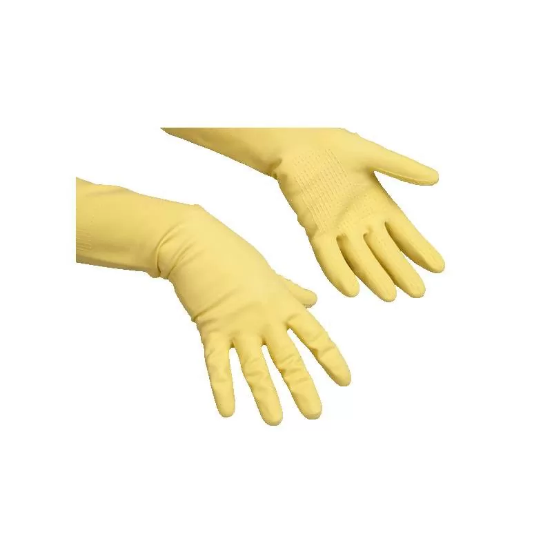 Manusi menaj din Latex Vileda,"Contract", culoare galben, marimea M