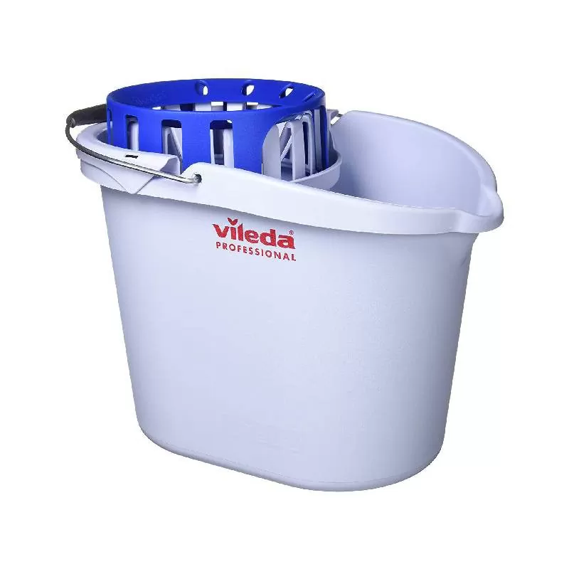 Galeata ovala cu storcator SuperMop, Vileda Professional, 10L, culoarea albastru