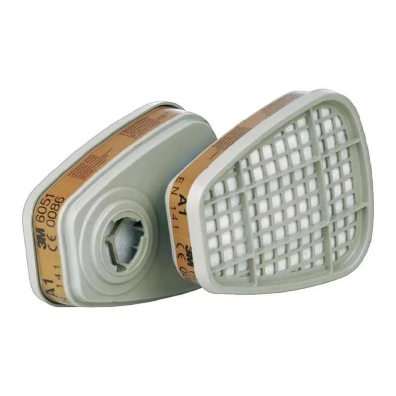 3M Pachet de 2 filtre A1 6051 pentru masca 3M 6200 - TotalClean.ro 3M Pachet de 2 filtre A1 6051 pentru masca 3M 6200