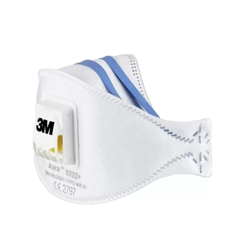 Semimasca pliabila, cu supapa, 9322 Aura FFP2, ambalata individual - TotalClean.ro Semimasca pliabila, cu supapa, 9322 Aura FFP2, ambalata individual
