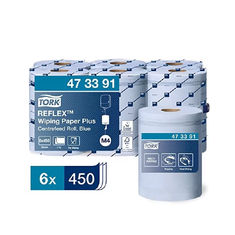 Rola Lavete hartie Tork Reflex 473391, gama Advanced, M4, 2 straturi, 150m, culoarea albastru