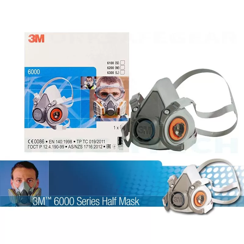 Masca de protectie 3M 6200 - TotalClean.ro Masca de protectie 3M 6200