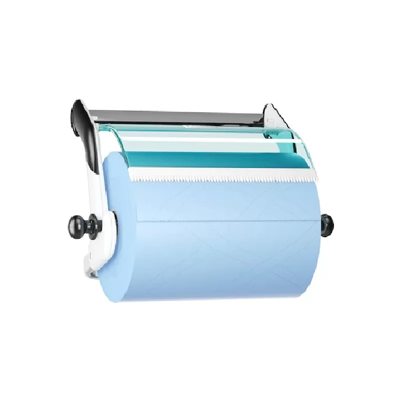 Stativ Perete Tork pentru rola de hartie/lavete, W1, culoarea alb/turquoise - TotalClean.ro Stativ Perete Tork pentru rola de hartie/lavete, W1, culoarea alb/turquoise