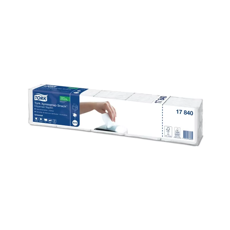 Servetele Tork Xpress Snack, N10, 1strat, culoare alb - TotalClean.ro Servetele Tork Xpress Snack, N10, 1strat, culoare alb