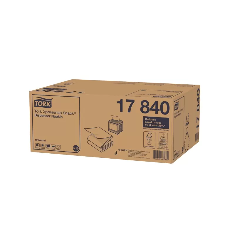 Servetele Tork Xpress Snack, N10, 1strat, culoare alb - TotalClean.ro Servetele Tork Xpress Snack, N10, 1strat, culoare alb
