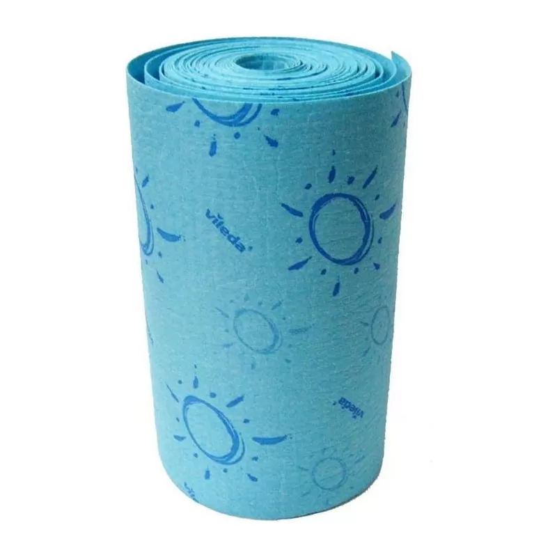 Laveta Vileda Quick'n Dry, material celuloza/bumbac, albastru