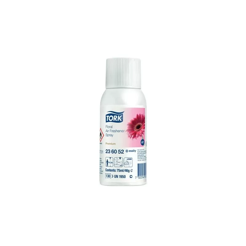 Pachet 3 buc*Odorizant aer tip spray Tork, miros floral si Dozator Spray Odorizant Tork, alb - TotalClean.ro Pachet 3 buc*Odorizant aer tip spray Tork, miros floral si Dozator Spray Odorizant Tork, alb