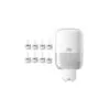 Pachet 8xSapun lichid mini Tork Premium, S2, 475ml si Dozator sapun lichid Tork S2, alb