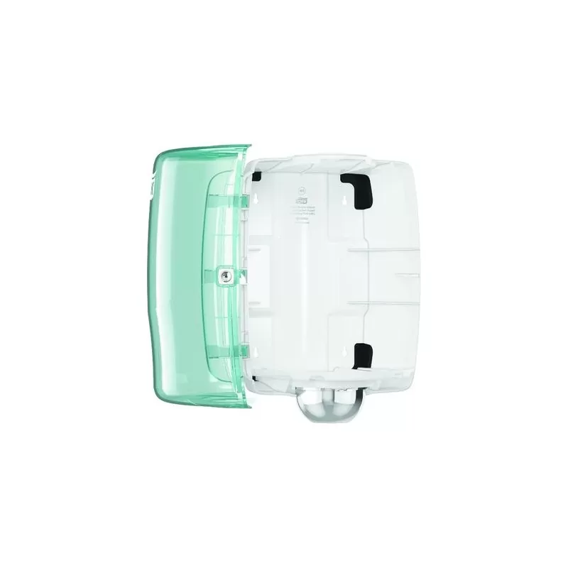 Pachet 2*Rola laveta industriala ultra-rezistenta, Tork si Dozator pentru lavete Tork Centrefeed Maxi, alb/turcoaz