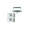 Pachet 4*Role hartie industriala Tork , 2 straturi, alb si Stativ Perete Tork , pentru rola de hartie, alb/turquoise
