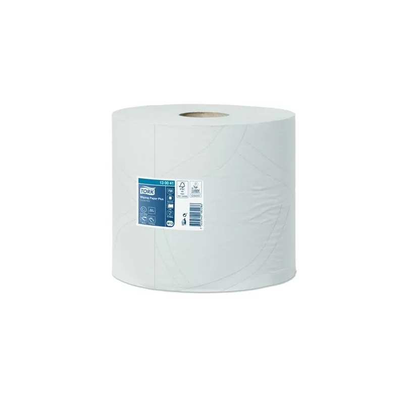 Pachet 4*Role hartie industriala Tork , 2 straturi, alb si Stativ Perete Tork , pentru rola de hartie, alb/turquoise - TotalClean.ro Pachet 4*Role hartie industriala Tork , 2 straturi, alb si Stativ Perete Tork , pentru rola de hartie, alb/turquoise