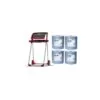 Pachet 4 *Role lavete industriale hartie Tork, 2 straturi si Stativ Podea Tork, pentru rola de hartie, rosu/negru