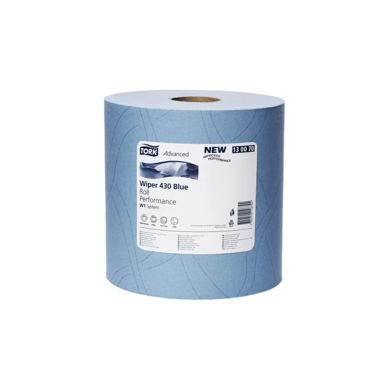 Pachet 4 *Role lavete industriale hartie Tork, 2 straturi si Stativ Podea Tork, pentru rola de hartie, rosu/negru