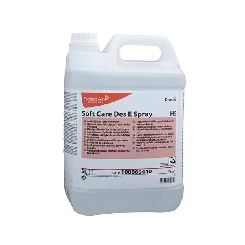 Dezinfectant lichid pt maini Soft Care Des E Spray H5, Diversey, 20L - TotalClean.ro Dezinfectant lichid pt maini Soft Care Des E Spray H5, Diversey, 20L