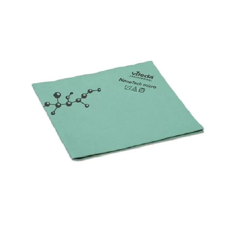 Lavete Vileda NanoTech micro, proprietati antibacteriene, 38x40cm, verde - TotalClean.ro Lavete Vileda NanoTech micro, proprietati antibacteriene, 38x40cm, verde