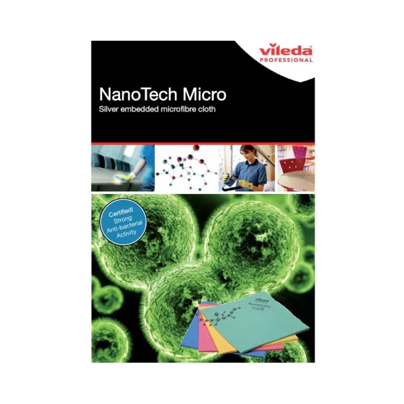 Lavete Vileda NanoTech micro, proprietati antibacteriene, rosu, set 5 buc. - TotalClean.ro Lavete Vileda NanoTech micro, proprietati antibacteriene, rosu, set 5 buc.