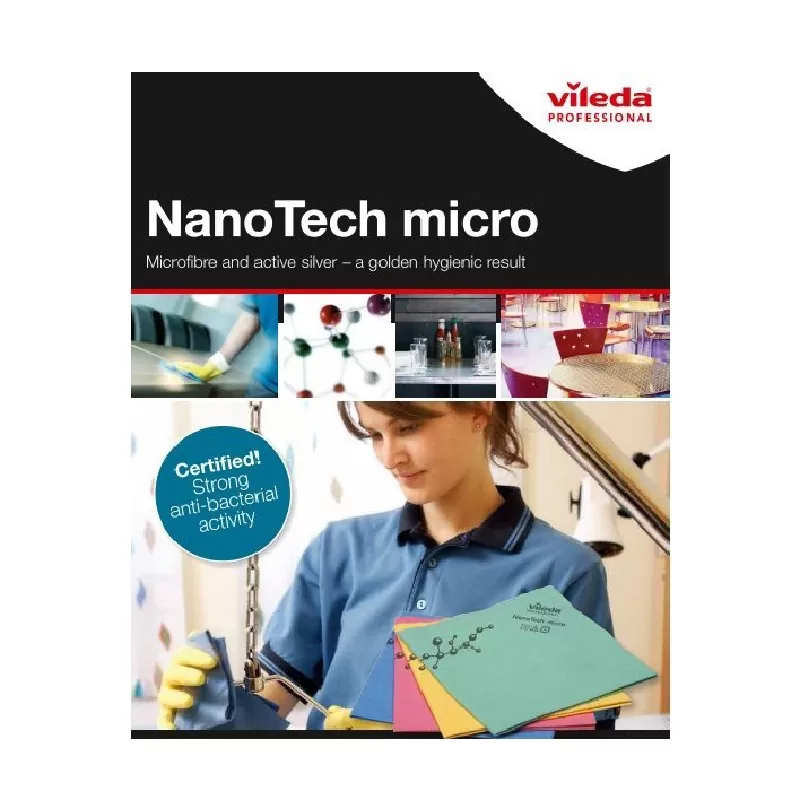 Lavete Vileda NanoTech micro, proprietati antibacteriene, rosu, set 5 buc. - TotalClean.ro Lavete Vileda NanoTech micro, proprietati antibacteriene, rosu, set 5 buc.