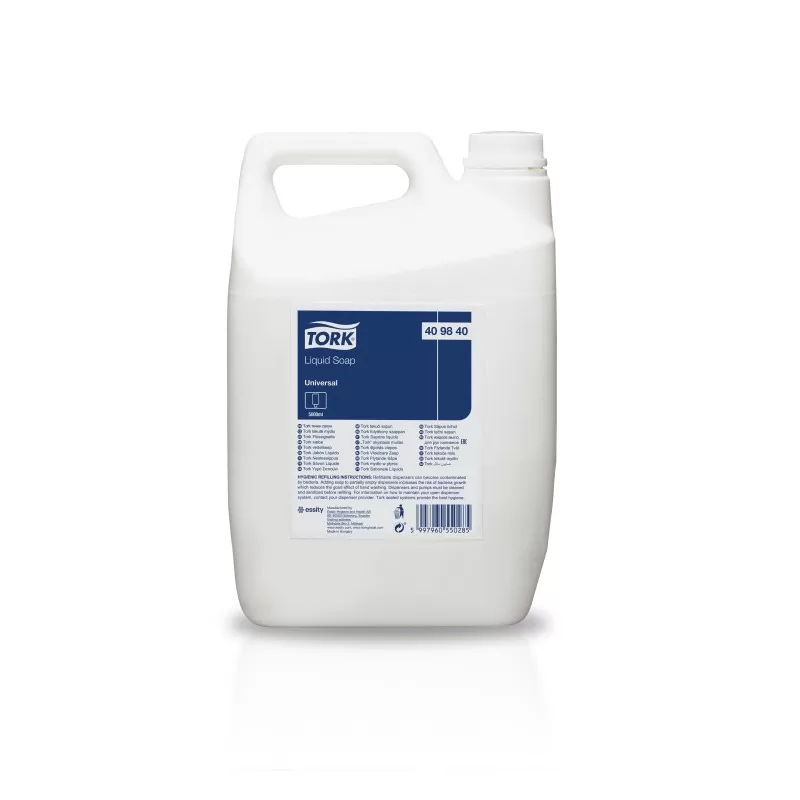 Sapun lichid Tork Universal 5L, usor parfumat, cul. Alb - TotalClean.ro Sapun lichid Tork Universal 5L, usor parfumat, cul. Alb