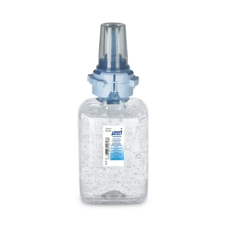 KIT Gel dezinfectant Purell Advanced ADX, 700ml + Dispenser PURELL ADX-7, culoare alb