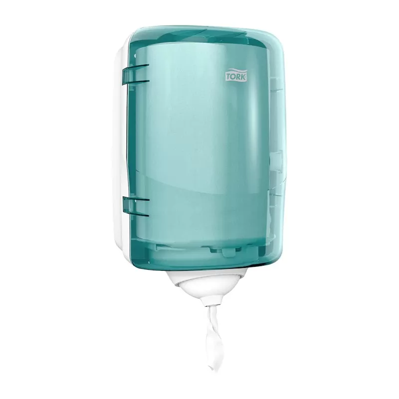 Dispenser Tork Reflex M4, material de plastic, culoarea alb/turcoaz - TotalClean.ro Dispenser Tork Reflex M4, material de plastic, culoarea alb/turcoaz