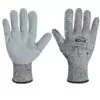 Manusi Ansell Edge 48-703, material tricot/in, palma piele, culoare gri, marime 8