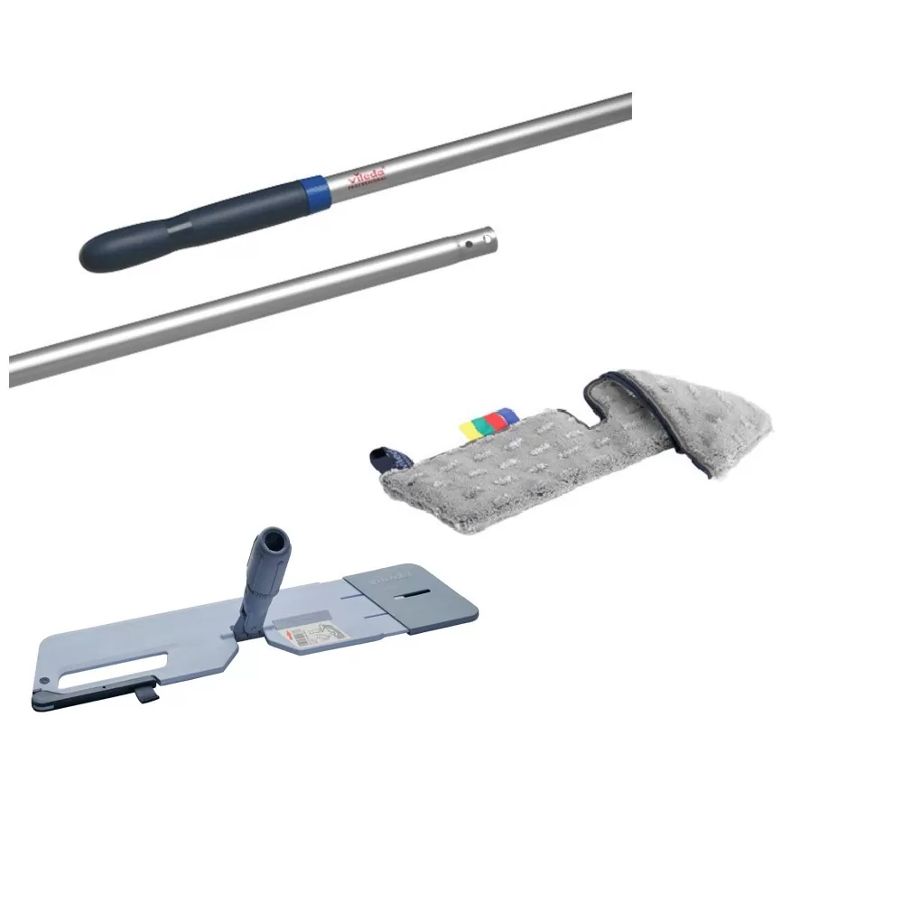 Kit Vileda Swep Pro Plus, 50 cm (talpa de mop plata, mop plat si coada)