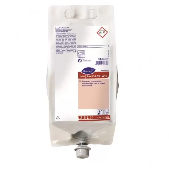 Detergent grupuri sanitare TASKI Sani Cid QS, Diversey, 2.5L - TotalClean.ro Detergent grupuri sanitare TASKI Sani Cid QS, Diversey, 2.5L
