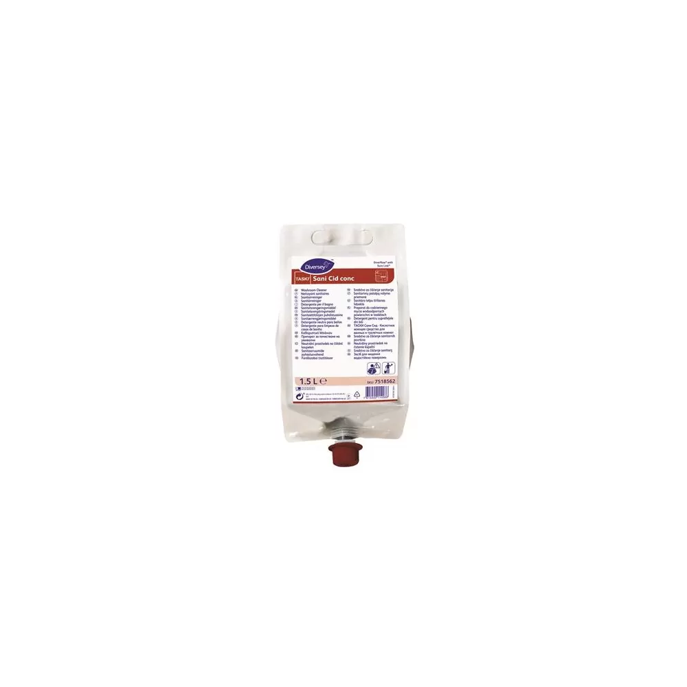 Detergent grupuri sanitare TASKI Sani Cid QS, Diversey, 2.5L - TotalClean.ro Detergent grupuri sanitare TASKI Sani Cid QS, Diversey, 2.5L