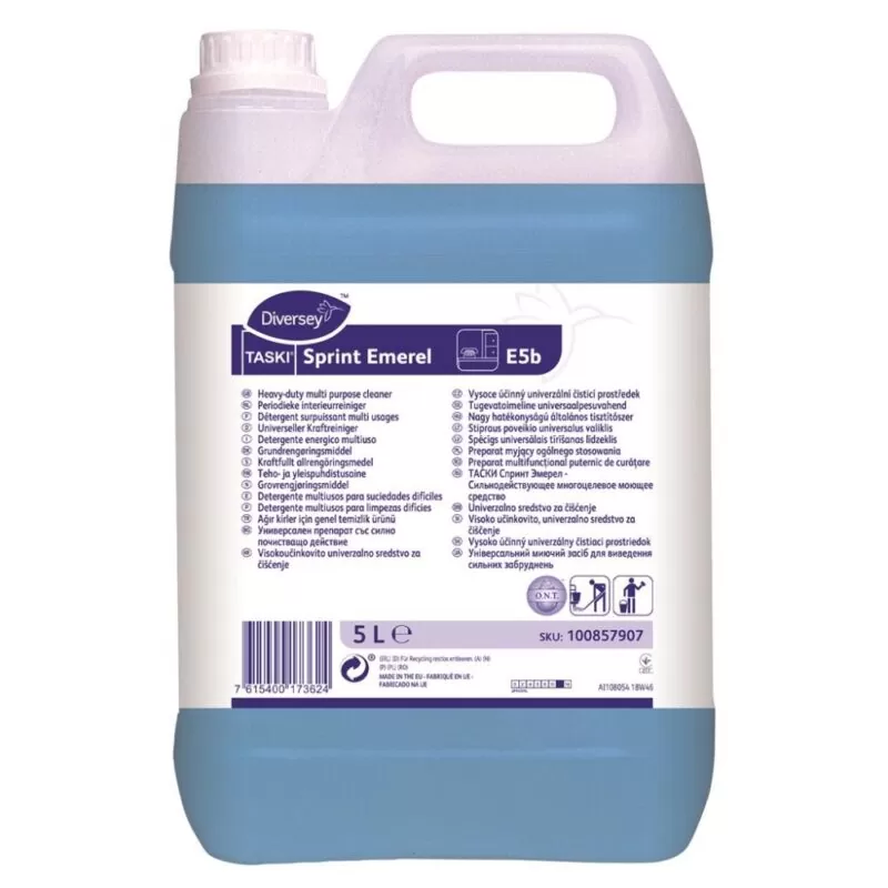 Taski Sprint Emerel W3537, detergent pardosea, suprafete lavabile, puternic degresant, miros proaspat, 5L